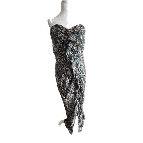 Veronica Beard Peyton 100% Silk Dress Strapless Sz 12 Romantic Summer Luxury - Picture 3 of 8